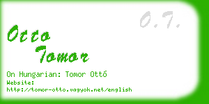 otto tomor business card