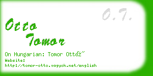 otto tomor business card